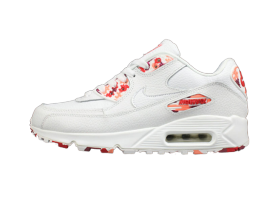 נעלי נייק-NIKE AIR MAX 90 White flowers