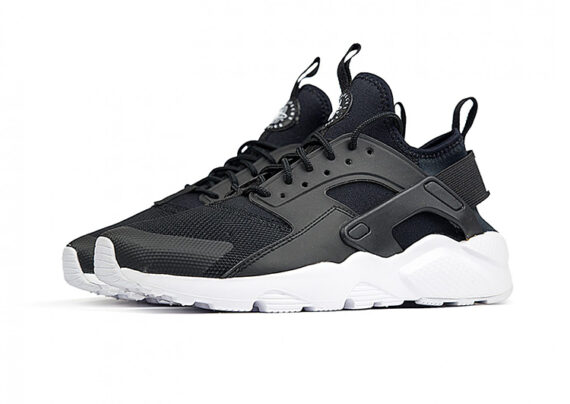 נעלי נייק-Nike Air Huarache Run Ultra GS BLACK WHITE