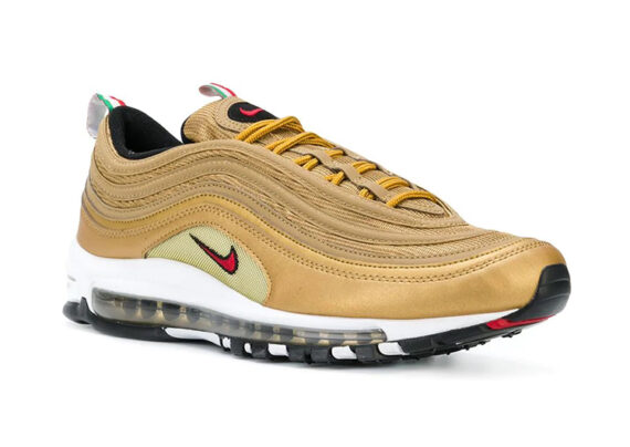 ⁦נעלי נייק-Nike Air Max 97 GOLD WHITE⁩ – תמונה ⁦3⁩