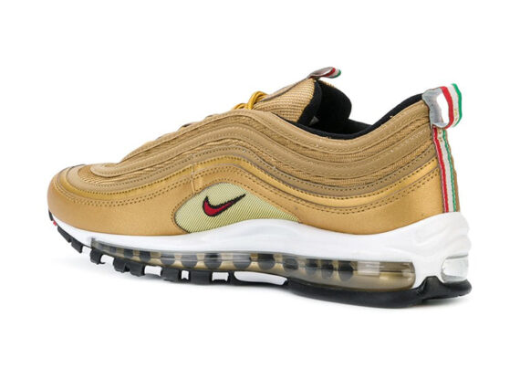 ⁦נעלי נייק-Nike Air Max 97 GOLD WHITE⁩ – תמונה ⁦4⁩