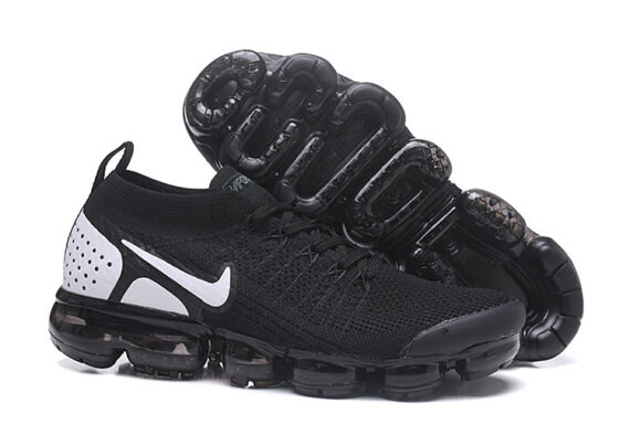 ⁦נעלי נייק-Nike Air VaporMax Flyknit 2.0W Black White⁩ – תמונה ⁦4⁩