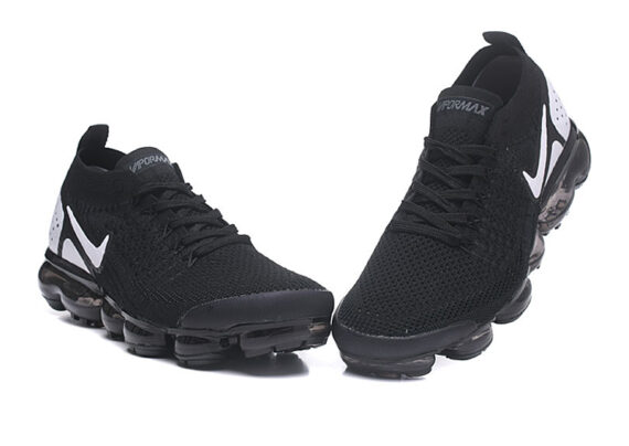 ⁦נעלי נייק-Nike Air VaporMax Flyknit 2.0W Black White⁩ – תמונה ⁦2⁩