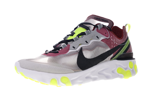 נעלי נייק-Nike React Element 55 White Yellow