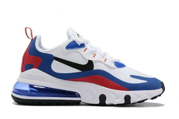 ⁦Nike Air Max 270 React White Blue Red⁩ – תמונה ⁦3⁩