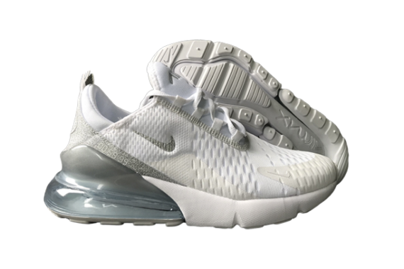 נעלי נייק-Nike air max 270 White Light Gray sparkles