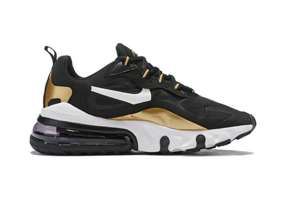 ⁦Nike Air Max 270 React GOLDEN-BLACK⁩ – תמונה ⁦2⁩