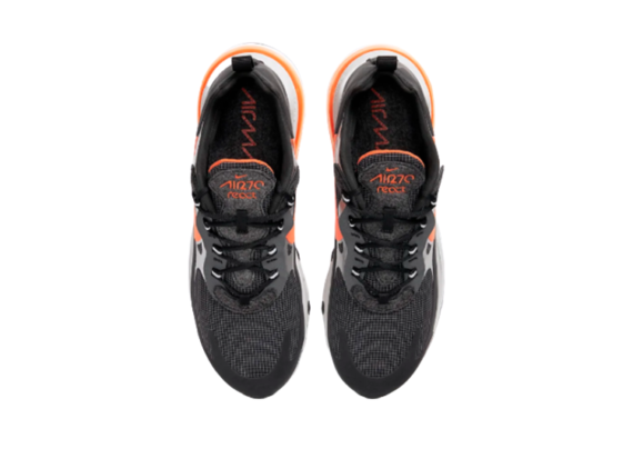 ⁦Nike Air Max 270 React LIGHT BLACK-ORANGE LOGO⁩ – תמונה ⁦6⁩