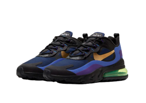 ⁦Nike Air Max 270 React LIGHT PURPLE-NAVY BLUE-GOLDEN LOGO⁩ – תמונה ⁦5⁩