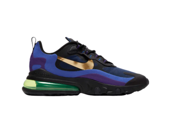 ⁦Nike Air Max 270 React LIGHT PURPLE-NAVY BLUE-GOLDEN LOGO⁩ – תמונה ⁦7⁩