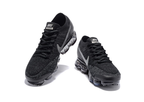 ⁦נעלי נייק-Nike Air Vapor Max Flyknit 2.0W BLACK - GRAY LOGO⁩ – תמונה ⁦5⁩