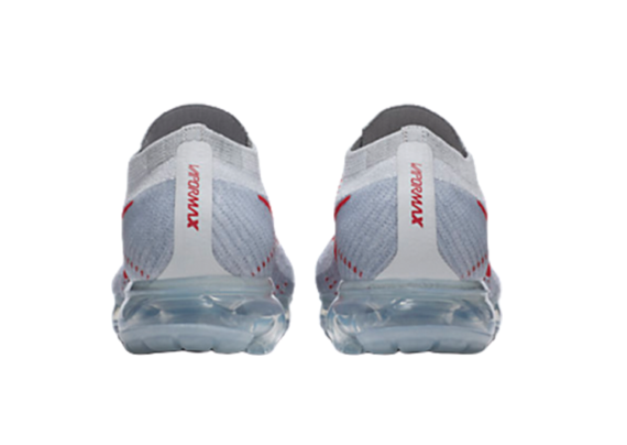 ⁦נעלי נייק-Nike Air Vapor Max Flyknit 2.0W LIGHT GRAY - RED LOGO⁩ – תמונה ⁦5⁩