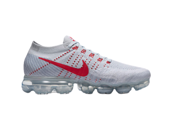 ⁦נעלי נייק-Nike Air Vapor Max Flyknit 2.0W LIGHT GRAY - RED LOGO⁩ – תמונה ⁦2⁩