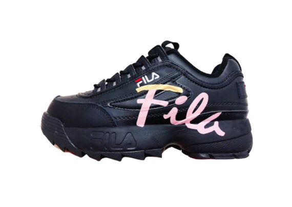 נעלי פילה-Fila Disruptor 2 Premium Athletic Shoes-DARK BLACK