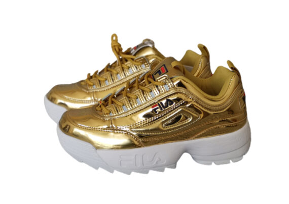 נעלי פילה-Fila Disruptor 2 Premium Athletic Shoes-GOLDEN