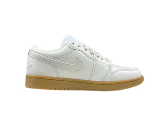 נעלי נייק-NIKE AIR JORDAN 1 LOW -WHITE-BROWN COMBO