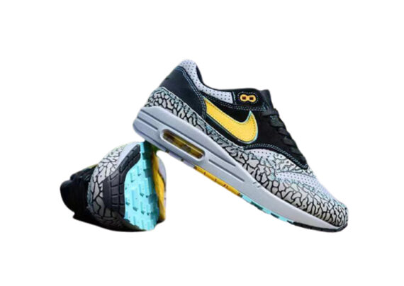 ⁦נעלי נייק-NIKE AIR MAX 2020-LIGHT GRAY-BLACK-YELLOW LOGO⁩ – תמונה ⁦2⁩