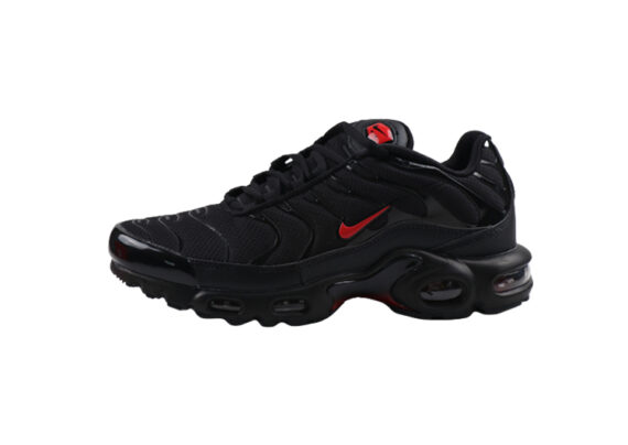 נעלי נייק-NIKE AIR MAX PLUS TN--BLACK -CADMIUM RED LOGO