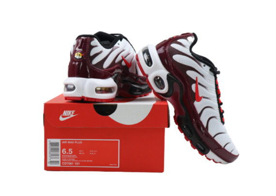 ⁦נעלי נייק-NIKE AIR MAX PLUS TN-MAHOGANY RED-WHITE⁩ – תמונה ⁦3⁩