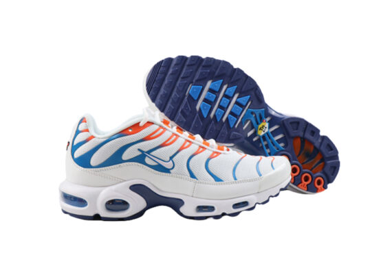 ⁦נעלי נייק-NIKE AIR MAX PLUS TN-WHITE-ORANGE -LIGHT BLUE⁩ – תמונה ⁦4⁩