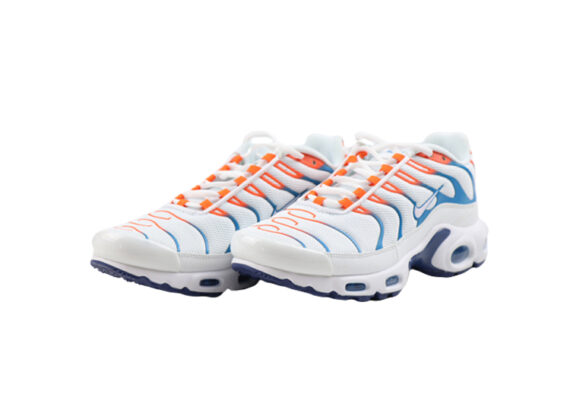 ⁦נעלי נייק-NIKE AIR MAX PLUS TN-WHITE-ORANGE -LIGHT BLUE⁩ – תמונה ⁦2⁩