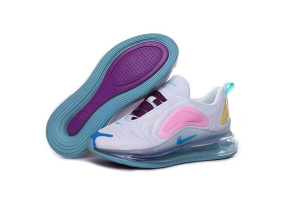 ⁦Nike Air Max 720 White - Light Pink - Blue Logo⁩ – תמונה ⁦3⁩