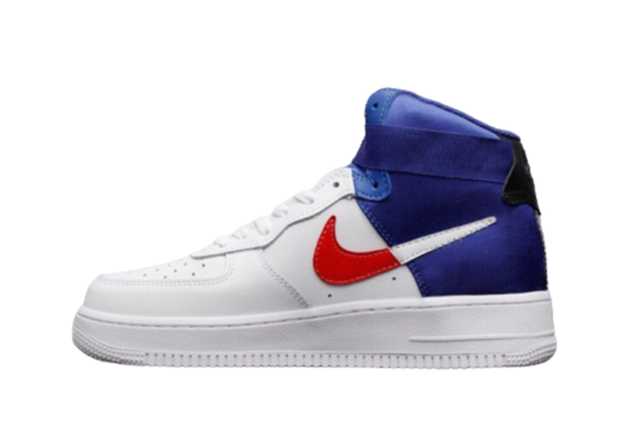 ⁦נעלי נייק-Nike air force 1 high WHITE-BLUE-RED⁩ – תמונה ⁦4⁩