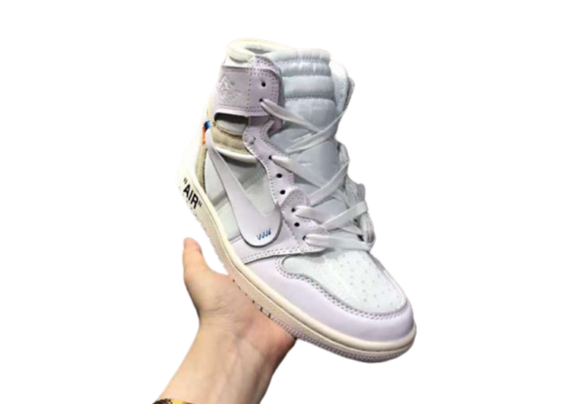 ⁦נעלי נייק-Nike air force 1 high WHITE-CREAM⁩ – תמונה ⁦2⁩