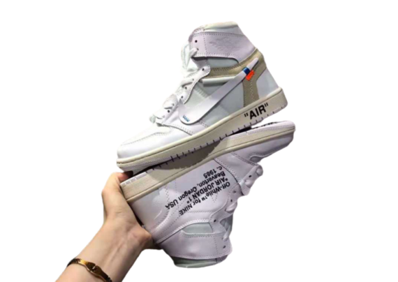 ⁦נעלי נייק-Nike air force 1 high WHITE-CREAM⁩ – תמונה ⁦3⁩