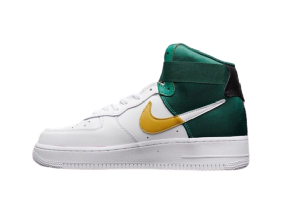 ⁦נעלי נייק-Nike air force 1 high WHITE-GREEN-YELLOW⁩ – תמונה ⁦2⁩