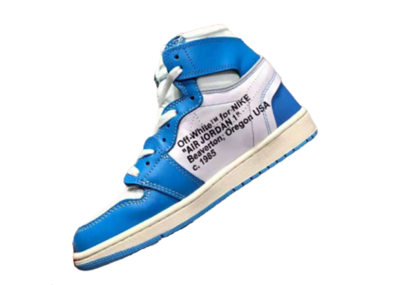 נעלי נייק-Nike air force 1 high WHITE-LIGHT BLUE