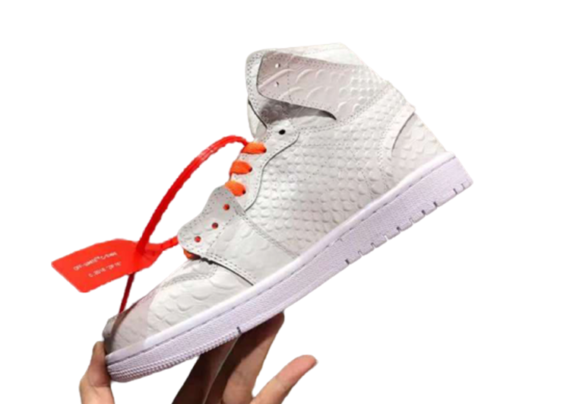 ⁦נעלי נייק-Nike air force 1 high WHITE-ORANGE⁩ – תמונה ⁦3⁩