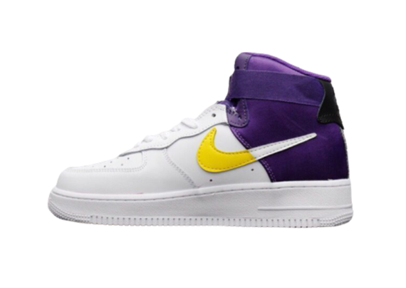 ⁦נעלי נייק-Nike air force 1 high WHITE-PURPLE-YELLOW⁩ – תמונה ⁦2⁩