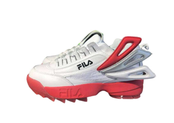 ⁦נעלי פילה-Fila Disruptor 2 Premium Athletic Shoes-WHITE-MAHOGANY⁩ – תמונה ⁦2⁩