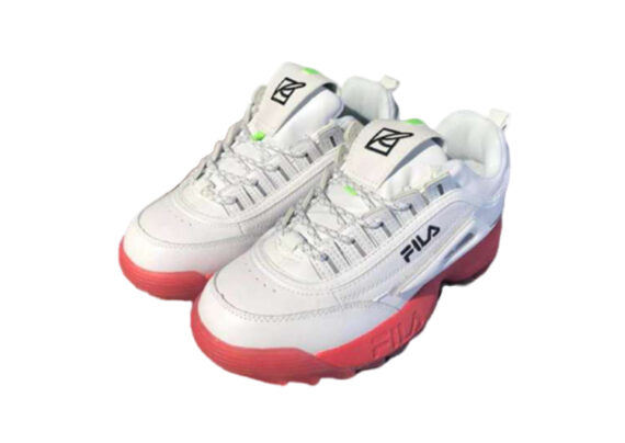 ⁦נעלי פילה-Fila Disruptor 2 Premium Athletic Shoes-WHITE-MAHOGANY⁩ – תמונה ⁦4⁩