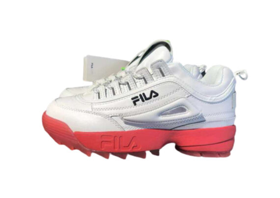 נעלי פילה-Fila Disruptor 2 Premium Athletic Shoes-WHITE-MAHOGANY