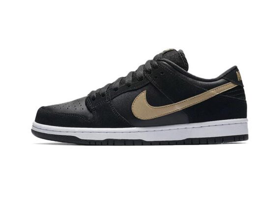 נעליי נייק-NIKE SB DUNK LOW PRO QS - Sandrift - Black & White