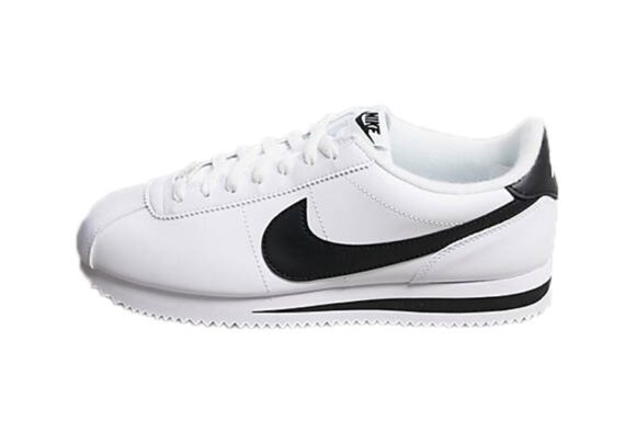 נעלי נייק-Nike Classic Cortez - Titan White & Black Logo