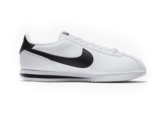 ⁦נעלי נייק-Nike Classic Cortez - White & Black Logo⁩ – תמונה ⁦2⁩