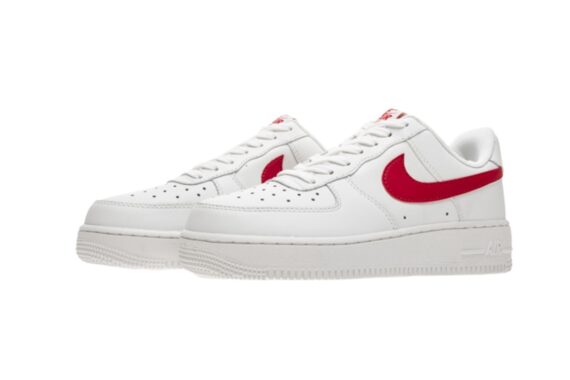 ⁦נעלי נייק-Nike Air Force 1 Low White Red⁩ – תמונה ⁦2⁩