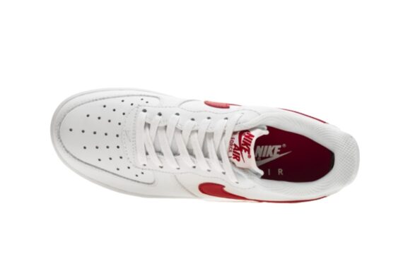 ⁦נעלי נייק-Nike Air Force 1 Low White Red⁩ – תמונה ⁦3⁩