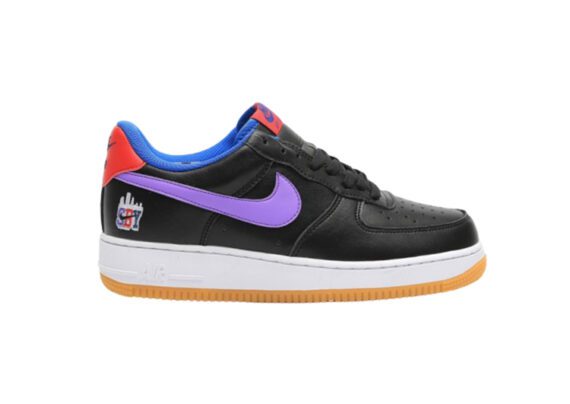 ⁦נעלי נייק -Nike Air Force 1 Low BLACK-MEDIUM PURPLE⁩ – תמונה ⁦3⁩