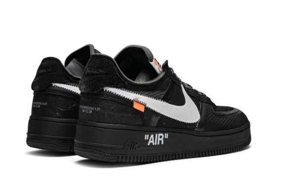 ⁦נעלי נייק-Nike Air Force 1 Low Black White⁩ – תמונה ⁦3⁩