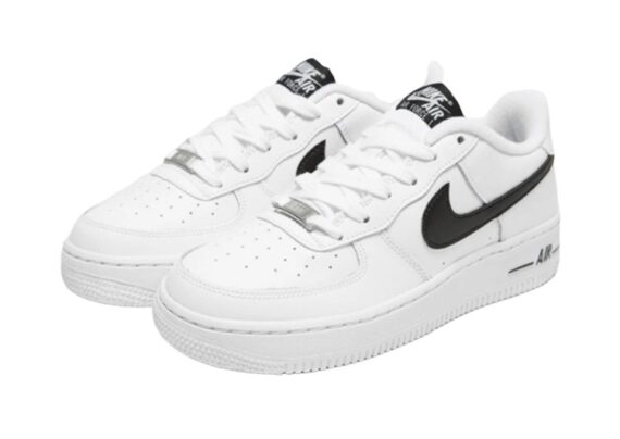 ⁦נעלי נייק-Nike Air Force 1 Low BLACK WHITE⁩ – תמונה ⁦2⁩