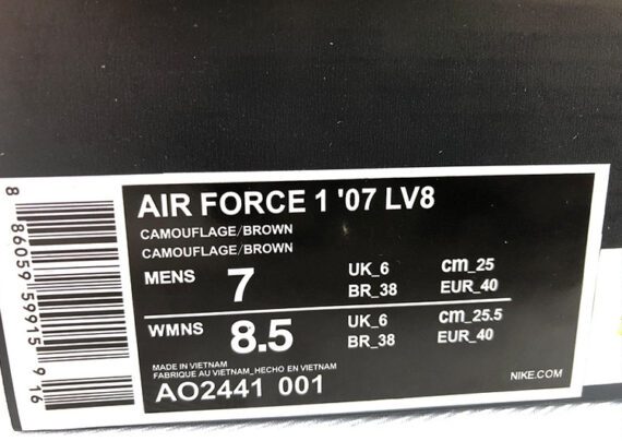 ⁦נעלי נייק -Nike Air Force 1 Low RODEO DUST⁩ – תמונה ⁦6⁩