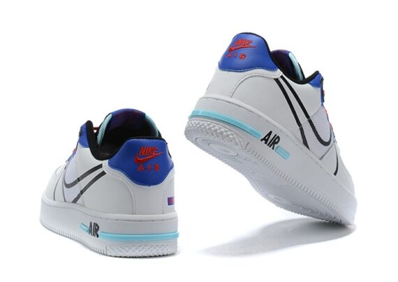 ⁦נעלי נייק -Nike Air Force 1 Low - White Blue & Red⁩ – תמונה ⁦5⁩