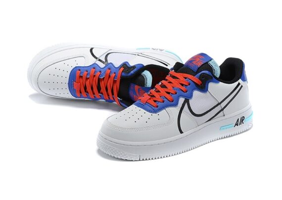 ⁦נעלי נייק -Nike Air Force 1 Low - White Blue & Red⁩ – תמונה ⁦2⁩