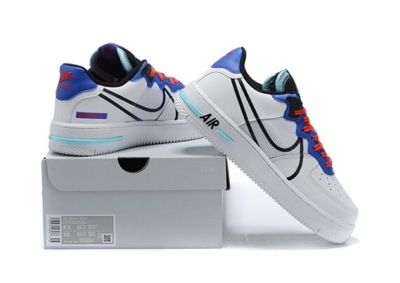 ⁦נעלי נייק -Nike Air Force 1 Low - White Blue & Red⁩ – תמונה ⁦4⁩