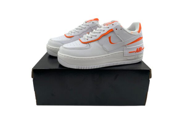 ⁦נעלי נייק -Nike Air Force 1 Low White-Persimmon⁩ – תמונה ⁦5⁩