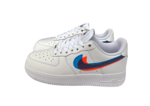 ⁦נעלי נייק -Nike Air Force 1 Low White-Red⁩ – תמונה ⁦2⁩