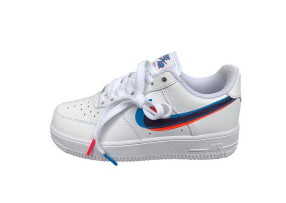 ⁦נעלי נייק -Nike Air Force 1 Low White-Red⁩ – תמונה ⁦4⁩